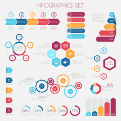 Infographic Elements Set - Data Analysis, Charts, Graphs - vector EPS10 