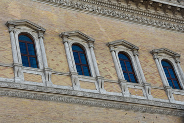 Facade of the Palazzo Farnese (Farnese Palace). Rome, Italy