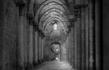 interior of an old monastery
