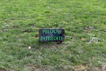 Pelouse interdite