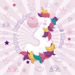 happy birthday number three