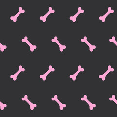 Fototapeta na wymiar Seamless pattern with bones for pets. Or bones from the trash