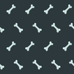 Seamless pattern with bones for pets. Or bones from the trash