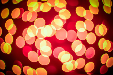 Bokeh Spheric Shape in Red