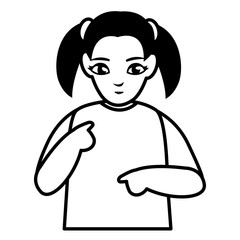 beautiful little girl character