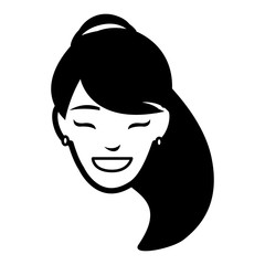 beautiful woman head avatar character