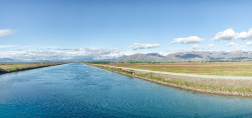 Ohau A Hydroelectri Canals at Twizel, Aoraki, Mount Cook, New Zealand, South Island, NZ