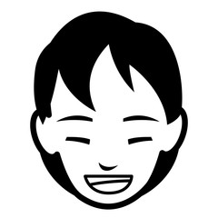 cute little boy head character