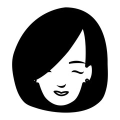 beautiful woman head avatar character