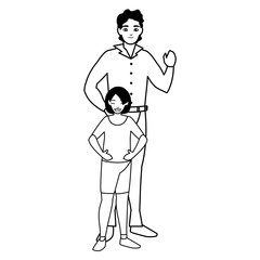 father with daughter characters