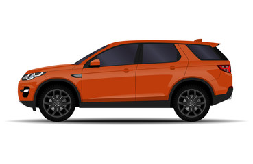 Naklejka premium realistic SUV car. side view.