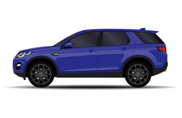Obraz na płótnie Canvas realistic SUV car. side view.