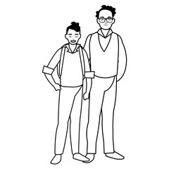 father with son characters