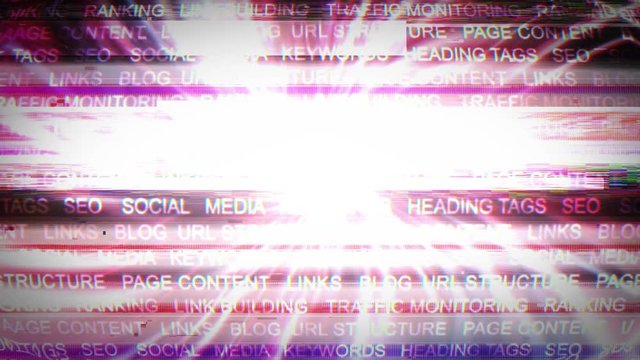 SEO Keywords Texts Animation, Rendering, Background, Loop, 4k
