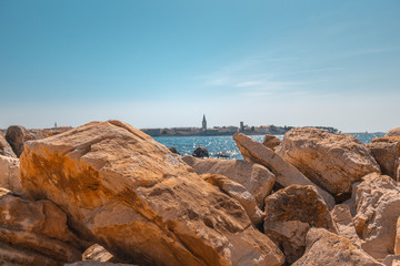 Beach of Porec, Istria, Croatia