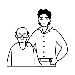 father with son characters