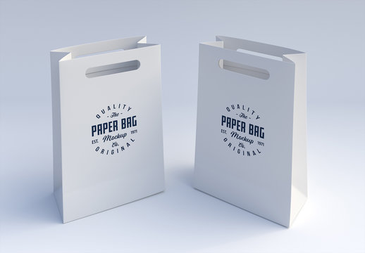 Two Paper Bags Mockup