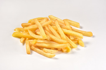 French fries isolated on white background