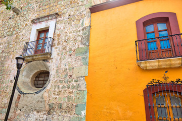 Oaxaca city, Scenic old city streets and colorful colonial buildings in historic city center
