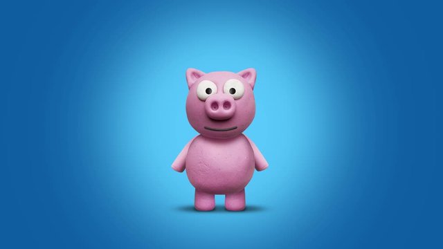 Schwein hüpft– Animation aus Knete