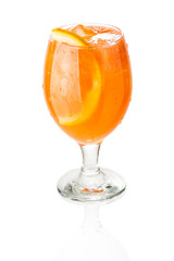 refreshing non-alcoholic cocktail white background
