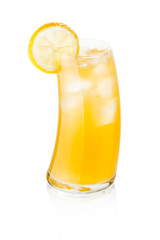 refreshing non-alcoholic cocktail white background
