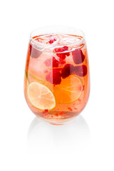 hot wine punch white background
