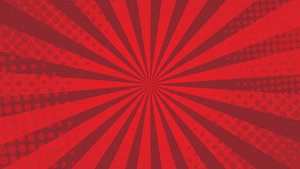 Comics rays background with halftones. Vector colorful backdrop illustrations. Vector Illustration.