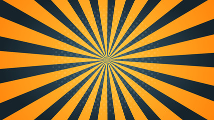Comics rays background with halftones. Vector colorful backdrop illustrations. Vector Illustration.
