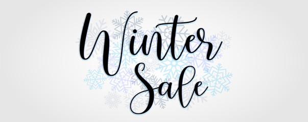 Winter Sale handlettering inscription. Banner or posters. Vector illustration