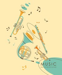 Vintage abstract musical background