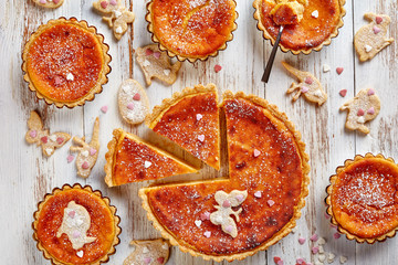 Swiss sweet Tarts sprinkled with powdered sugar