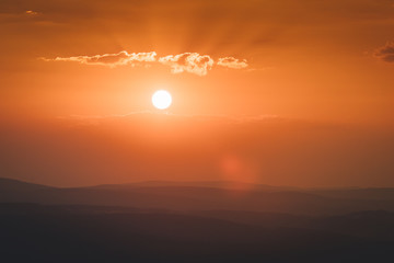 Fototapeta premium sunset in the mountains