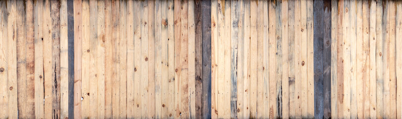 Fototapeta na wymiar Brown wood colored plank wall texture background