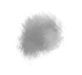 Abstract grunge spot on white. Digital aquarelle blotch on isolated background. Blur stain. Hand drawn backdrop for your design and work. Black and white illustration