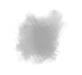 Watercolor spot on white. Digital aquarelle blotch on isolated background. Light blur stain. Hand drawn backdrop for design and work. Black and white illustration