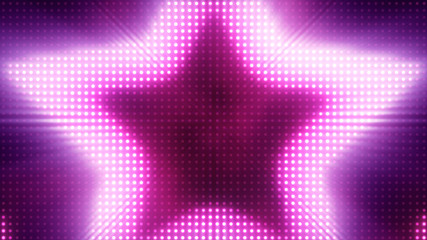 Bright Blinking Lights Board Star 3d illustration Background