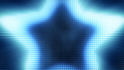 Bright Blinking Lights Board Star 3d illustration Background