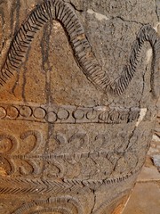 Dekor an antiker Vase in Malia