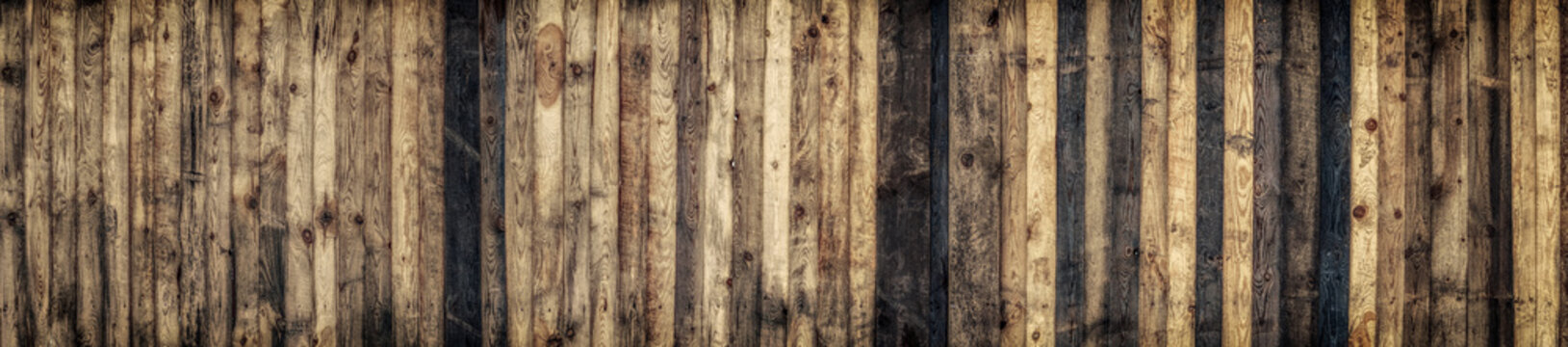 Fototapeta Brown wood colored plank wall texture background