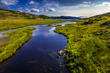 Landscape With River Kishorn Near Applecross Pass In Scotland