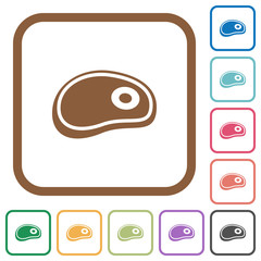 Steak simple icons