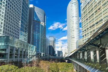 (東京都ｰ都市風景)品川駅周辺の連なるビル群９
