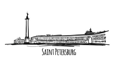 Saint Petersburg, Russia. Sketch for your design