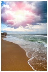 Black sea coast waves vacation travel Ukraine