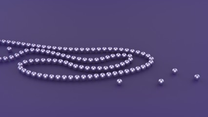 Purple Pearl necklace. Ultra violet color of the year