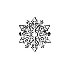 Snowflake hand drawn outline doodle icon