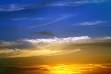 Fototapeta na wymiar pretty vivid sunset or sunrise clouds for using in design as background.
