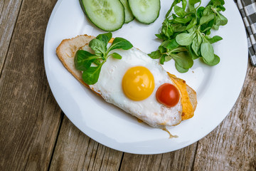 Croque-monsieur on plate