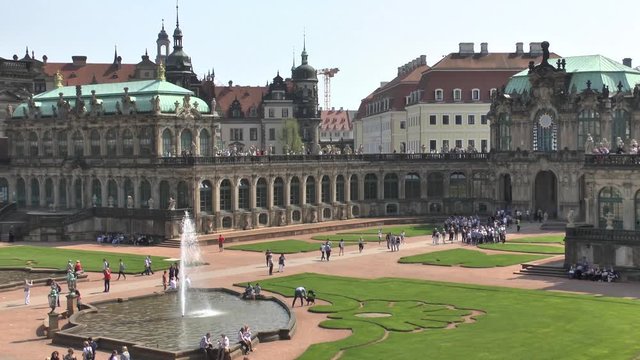 Dresden, Germany. Zwinger. Fountain.